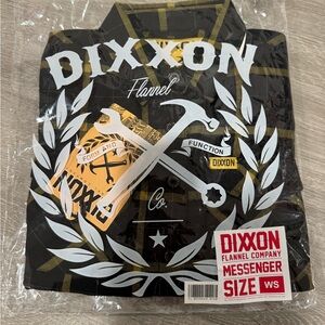DIXXON Black and Gold Plaid Flannel